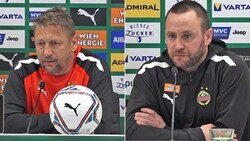 Rapid-Trainer Zoran Barisic (links), Geschäftsführer Steffen Hofmann (Bild: krone.at)
