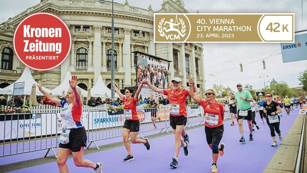 Am 23. April steigt wieder der Vienna City Marathon. (Bild: VMC/Jenia Symonds Krone KREATIV,)