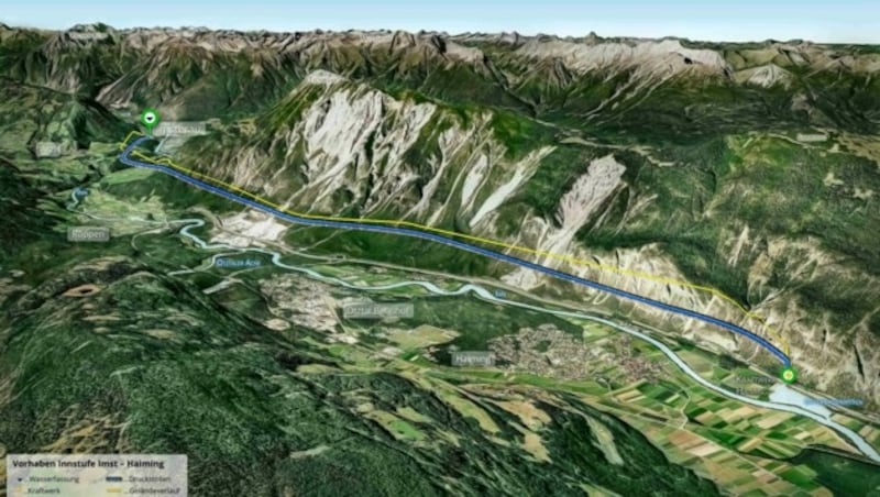 Der Triebwasserstollen durch den Tschirgant nach Haiming wäre 14 Kilometer lang. (Bild: Tiwag)