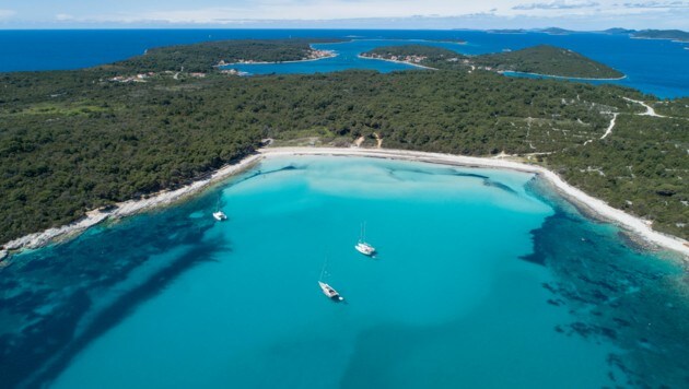 Der Sandstrand Sakarun ist etwa 800 Meter lang. (Bild: Hrvoje Serdar)