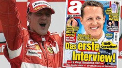Die „Weltsensation“ des ersten Interviews mit Michael Schumacher seit seinem Unfall - sie ist, wenn überhaupt, bestenfalls in technischer Hinsicht eine. (Bild: AFP, Die Aktuelle)