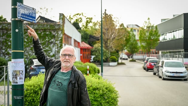 Antifa-Chef Werner Retzl fordert, die Franz-Resl-Straße und Kuhnstraße umzubenennen (Bild: Wenzel Markus)