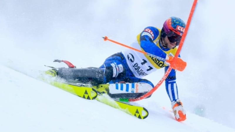 AJ Ginnis holte auf Fischer-Skiern heuer bei der WM Sensations-Silber im Slalom. (Bild: GEPA pictures)