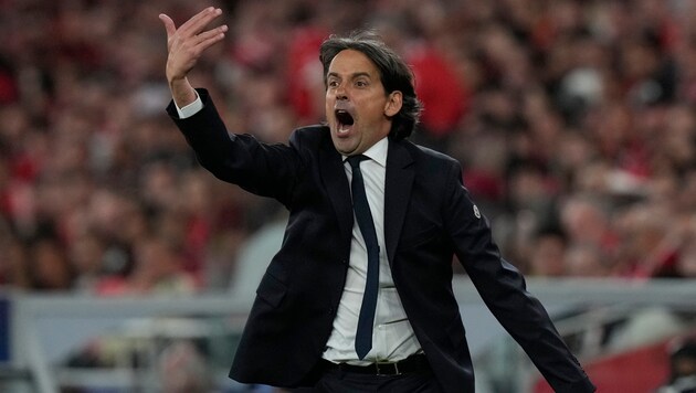 Inter-Trainer Simone Inzaghi (Bild: Copyright 2023 The Associated Press. All rights reserved)