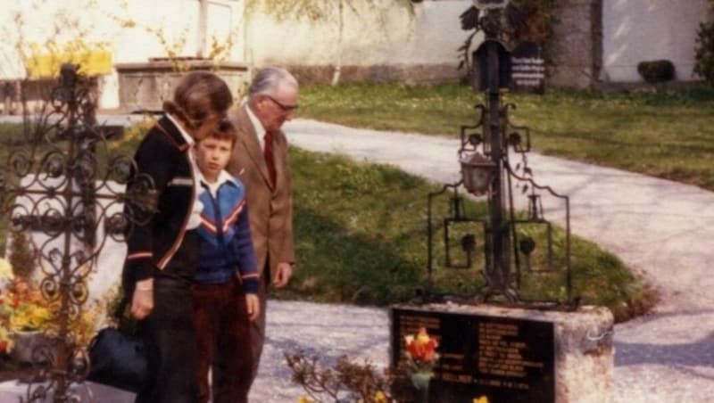 Die Begräbnisstelle in Mühlau um das Jahr 1980 (Bild: Bernhard Linhofer)