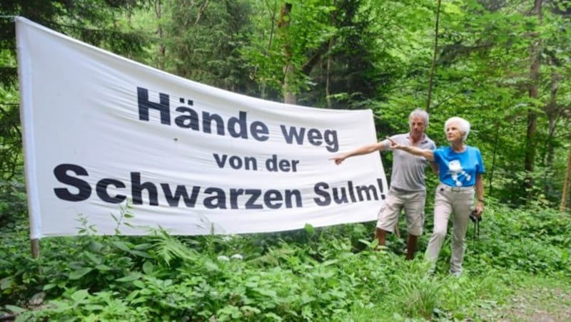 Eine unendliche Geschichte des Widerstandes: Au-Aktivistin Freda Meissner-Blau besuchte im Jahr 2013 das Protestcamp an der Schwarzen Sulm. (Bild: Dennis Bora)