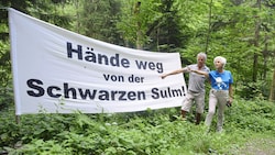 Eine unendliche Geschichte des Widerstandes: Freda Meissner-Blau besuchte 2013 das Protestcamp an der Schwarzen Sulm. Jetzt dürfte die Causa abermals in die Verlängerung gehen. (Bild: Dennis Bora)