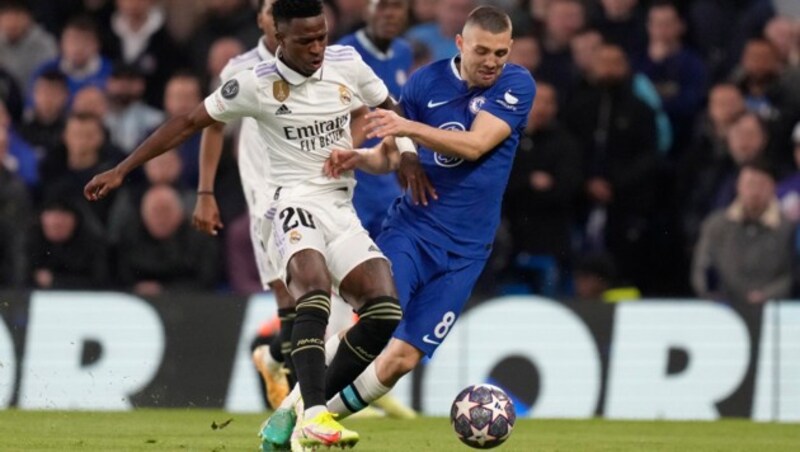 Mateo Kovacic gegen Vinicius Junior (Bild: Copyright 2023 The Associated Press. All rights reserved)