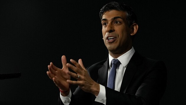 Der britische Premier Rishi Sunak (Bild: AFP)