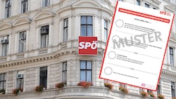 Der Fragebogen für die SPÖ-Mitgliederbefragung sorgt für Verwirrung. (Bild: APA/Screenshot/heute.at. Krone KREATIV )