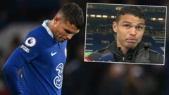 Gefrustet: Chelsea-Innenverteidiger Thiago Silva lässt nach dem Aus in der Champions League im TV-Interview Dampf ab. (Bild: APA/AFP/SID/krone.at-kreativ)