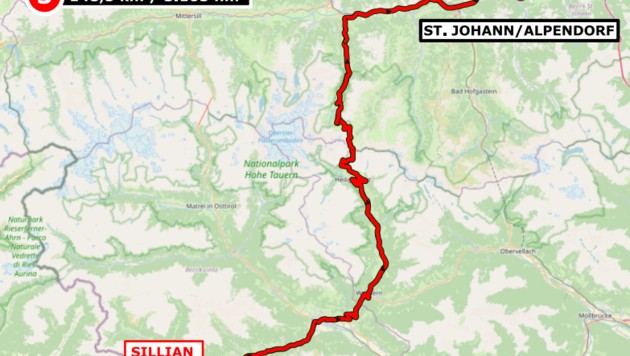 Die dritte Etappe führt von Sillian (Osttirol) nach St. Johann/Alpendorf. Dabei werden 148,5 Kilometer und 3105 Höhenmeter absolviert. (Bild: Tour of Austria)