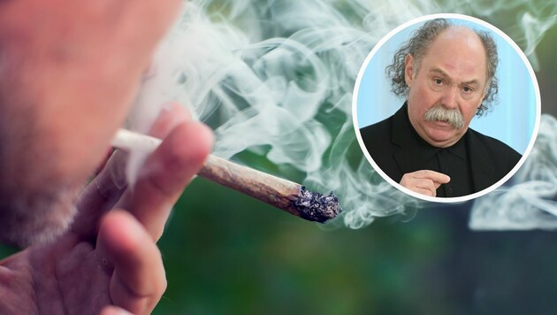 Prof. Michael Musalek kennt die Sucht-Gefahren von Cannabis. (Bild: APA/Helmut Fohringer, stock.adobe.com, Krone KREATIV)