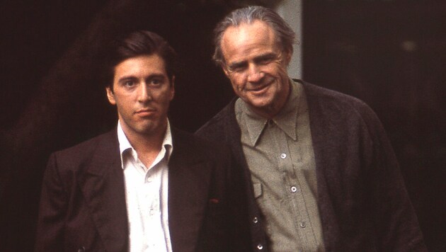 Al Pacino und Marlon Brando in „Der Pate“ aus dem Jahr 1972 (Bild: mptv / picturedesk.com)