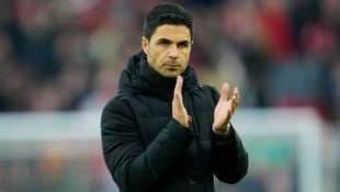 Mikel Arteta fand trotz der enttäuschenden Vorstellung positive Worte für seine Truppe. (Bild: AP Photo/Jon Super)