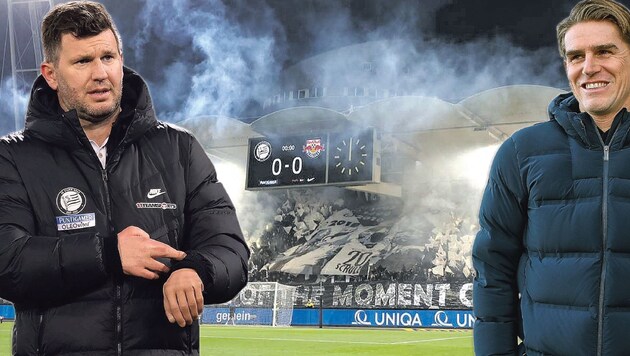 Andreas Schicker (li.) und Christoph Freund (Bild: Fotomontage/Fotos: Gepa/Bauer, Oberländer)