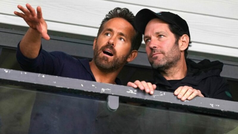 Hollywood-Schauspieler unter sich: Ryan Reynolds (li.) und Paul Rudd (Bild: ASSOCIATED PRESS)