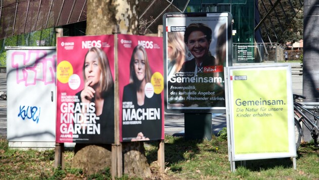 Die Zeit der Wahlplakate ist auch in Salzburg vorbei, ein bald sichtbarer positiver Effekt dieser Landtagswahl beim Nachbarn. (Bild: Tröster Andreas)