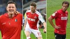 vo. li. n. re.: ÖFB-Trio Michael Gregoritsch, Florian Kainz und Louis Schaub wurden vom „Kicker“-Magazin ausgezeichnet. (Bild: GEPA/krone.at-kreativ)