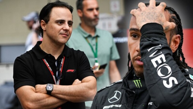 Felipe Massa (li.) will den Ausgang der WM-Saison 2008, in der Lewis Hamilton Weltmeister wurde, anfechten. (Bild: APA/AFP/krone.at-kreativ)