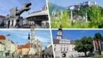 Los himnos nacionales de Salzburgo, Carintia, Alta Austria y Baja Austria están siendo criticados.  (Imagen: APA/BARBARA GINDL, APA/HELMUT FOHRINGER, APA/HERBERT PFARRHOFER, Krone KREATIV)