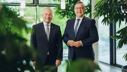 Energie Steiermark Vorstands-Duo Christian Purrer (li.) und Martin Graf (Bild: Energie Steiermark)