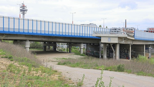 Noch ist es neben der alten Betonabfahrt kahl und leer. (Bild: Zwefo)