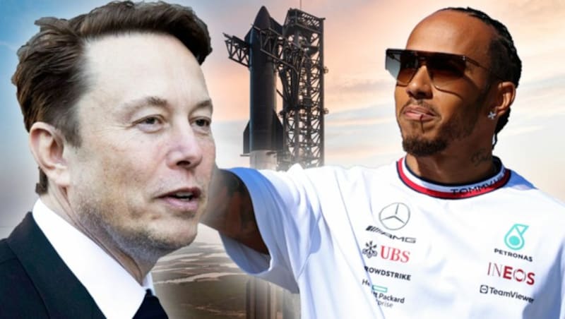 Formel-1-Superstar Lewis Hamilton plant einen Ausflug ins Weltall und hat sich bei SpaceX-Gründer Elon Musk bereits als Pilot beworben. (Bild: APA/AFP/krone.at-kreativ)