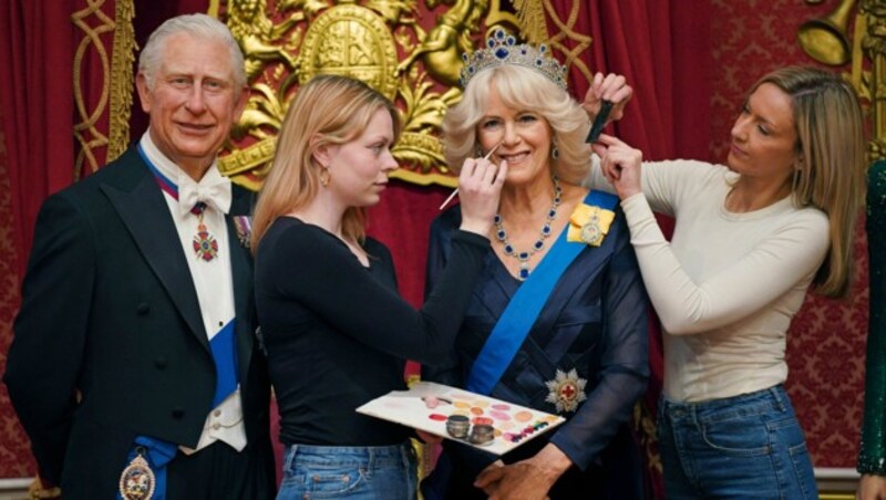 Es ist bereits die zweite Wachsfigur von Camilla bei Madame Tussauds in London. (Bild: AP)