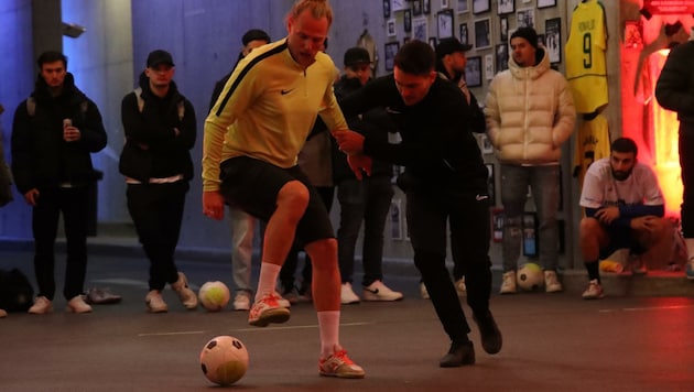 Stefan Federer (li.) tritt bei den Urbanball Fight-Finals an. (Bild: Tröster Andreas)