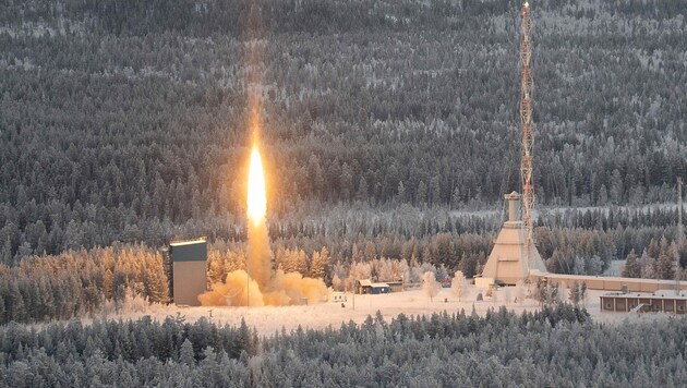 Die Rakete ist vom Startplatz Esrange in Schweden gestartet (Symbolbild) und vom eigentlichen Kurs abgekommen. (Bild: APA/AFP/Marc PRÉEL)