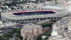 This aerial picture taken on July 14, 2012 shows the Parc des Princes stadium in Paris. AFP PHOTO / LOIC VENANCE (Photo by LOIC VENANCE / AFP) (Bild: AFP)