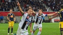 Erinnerungen an den Mai 2018: Stefan Hierländer schießt Sturm zum Cup-Siege gegen Salzburg. (Bild: Sepp Pail)