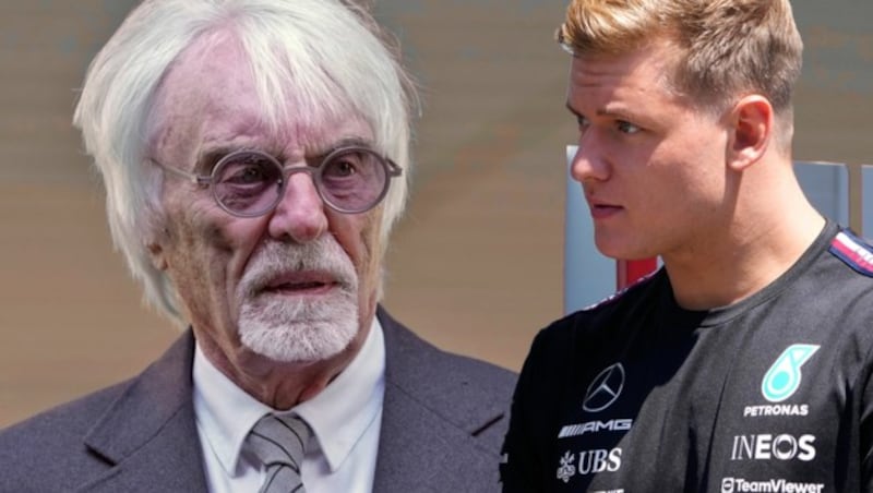 Bernie Ecclestone (li.), Mick Schumacher (Bild: AP, AFP)