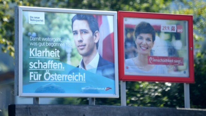 Sieben Millionen Euro durften die Parteien für den Wahlkampf 2019 ausgeben - der Rechnungshof sah die ÖVP bei den Ausgaben jedoch deutlich darüber. (Bild: APA/BARBARA GINDL)