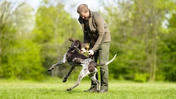 Ein Jagdhund mit seinem Herrchen (Bild: Eva Manhart/APA)