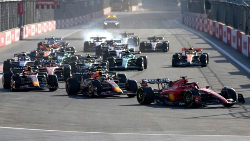 Sprintrennen in Baku (Bild: Copyright 2023 The Associated Press. All rights reserved)