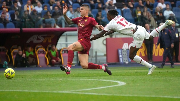 1:1 zwischen AS Roma und Milan (Bild: Copyright 2023 The Associated Press. All rights reserved)