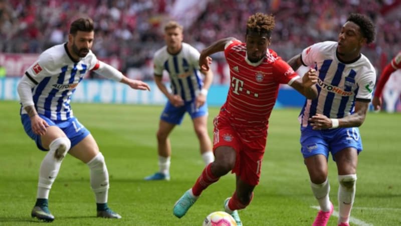 Kingsley Coman (Bildmitte) (Bild: Copyright 2022 The Associated Press. All rights reserved.)