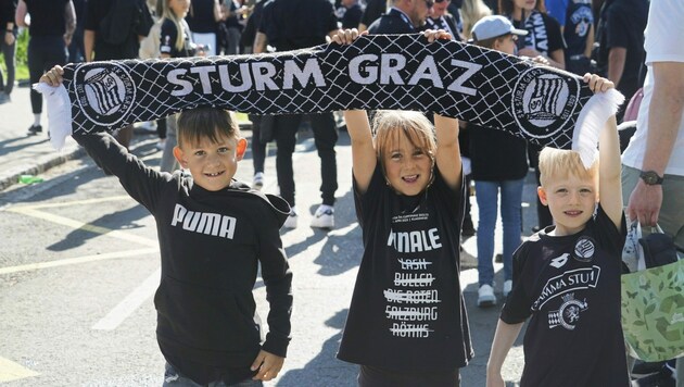 ÖFB CUP Finale 2023 Klagenfurt Sk Sturm Graz vs SK Rapid Wien Fans (Bild: Sepp Pail)