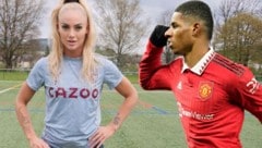 Marcus Rashford eilte Alisha Lehmann zu Hilfe. (Bild: instagram.com/alishalehmann7, GEPA)