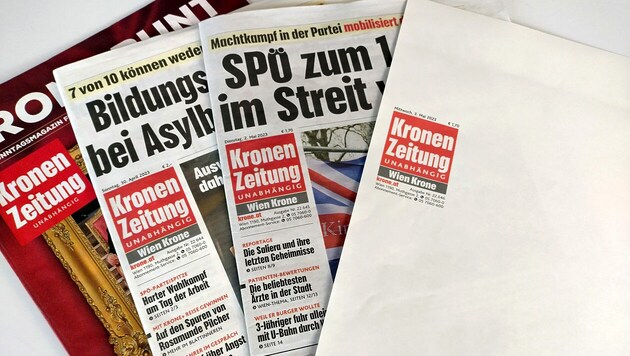 Eine gänzlich leere Titelseite der Kronen Zeitung - so etwas wie heute gab es noch nie. Sie ist ein lauter gemeinsamer Protest am Tag der Pressefreiheit. (Bild: krone.at)