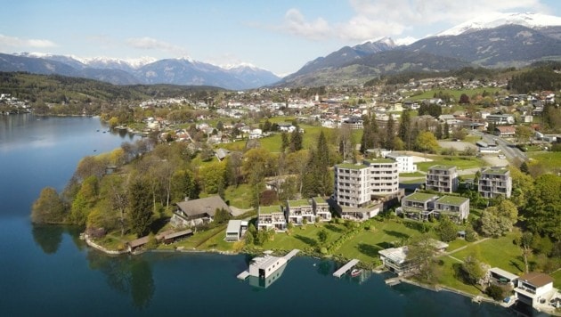 Großprojekt von Riedergarten in Seeboden: Wohnungen und ein Hotel sollen entstehen. (Bild: Riedergarten)