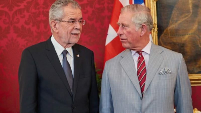 Alexander Van der Bellen mit König Charles bei dessen Besuch in Wien im Jahr 2017 (Bild: Starpix / picturedesk.com)