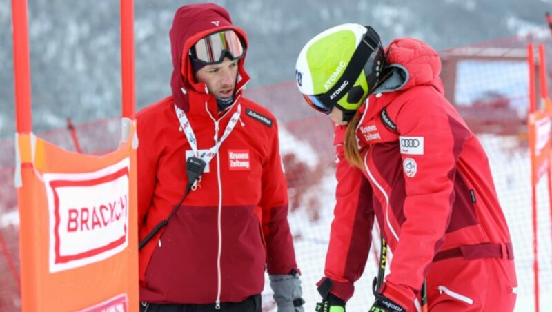 Florian Scheiber (l.) mit Pirjam Puchner (Bild: GEPA pictures)