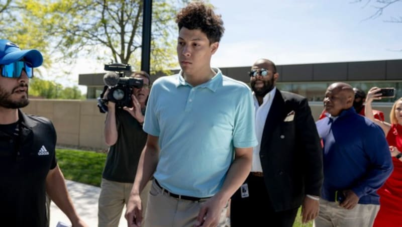 Jackson Mahomes wird sexuelle Nötigung vorgeworfen. (Bild: Nick Wagner/The Kansas City Star via AP)