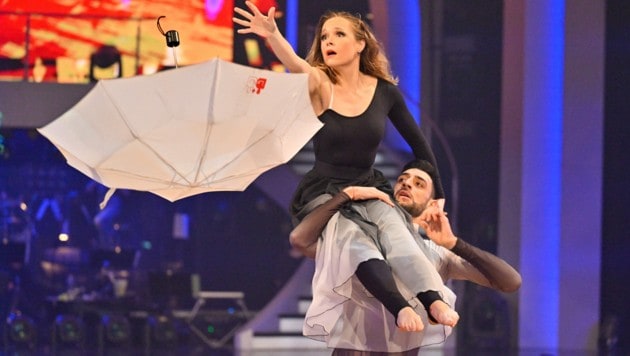 Missy May und Dimitar Stefanin beim „Contemporary Dance“ (Bild: ORF)