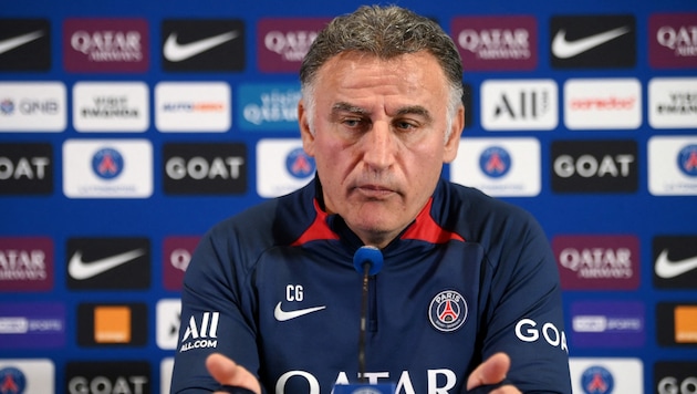 PSG-Trainer Christophe Galtier will sich nicht zur Messi-Causa äußern. (Bild: APA/AFP/FRANCK FIFE)