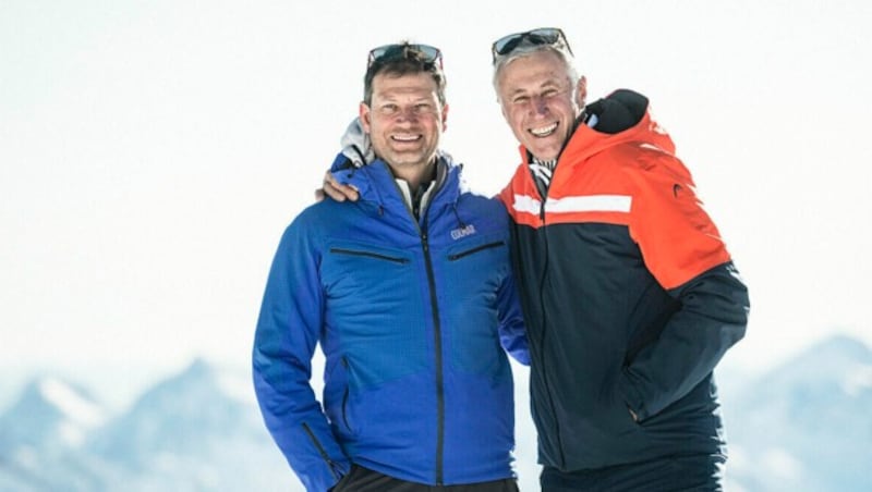 Zwei Olympiasieger: Leonhard Stock und Stephan Eberharter (Bild: ServusTV/Terra Mater/Factual Studios)