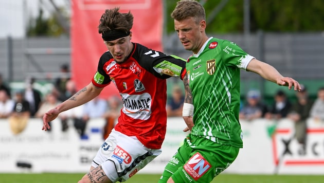 Ried has not been a good opponent for Pius Grabher (r.) &amp; Co. for a long time. (Bild: GEPA pictures)